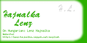 hajnalka lenz business card